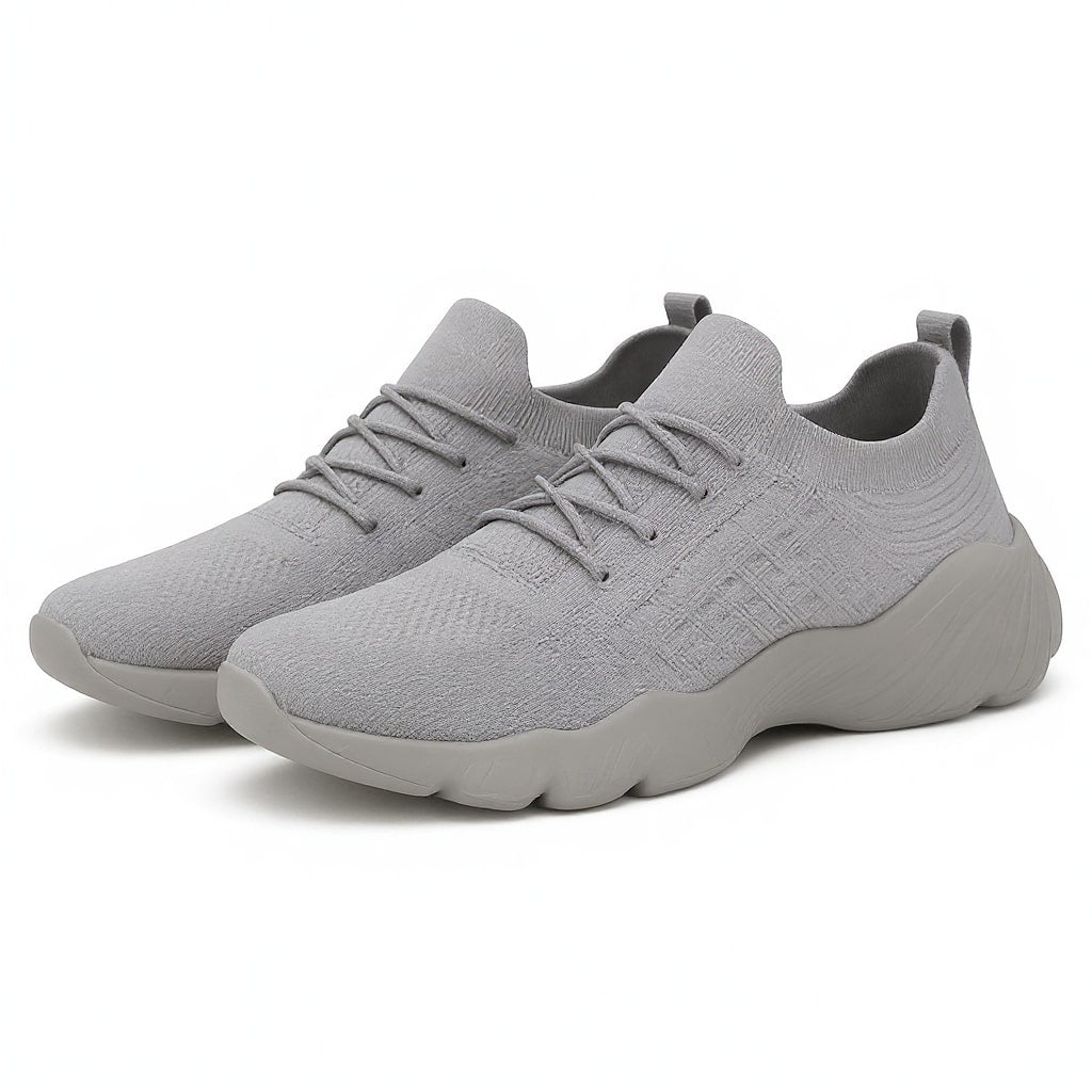 Orthopedic sneakers with a wide toe box and gel cushioning