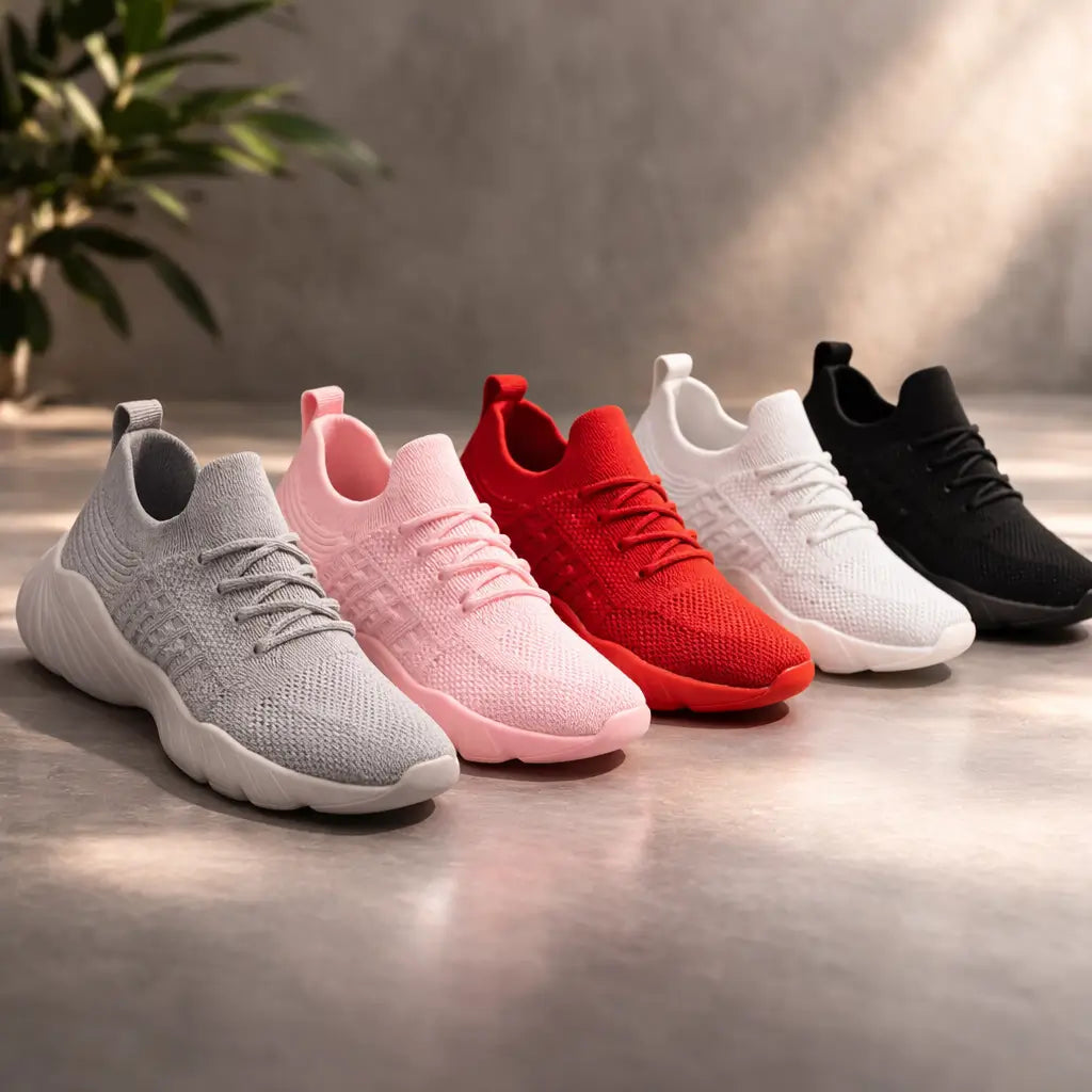 Orthopedic sneakers with a wide toe box and gel cushioning