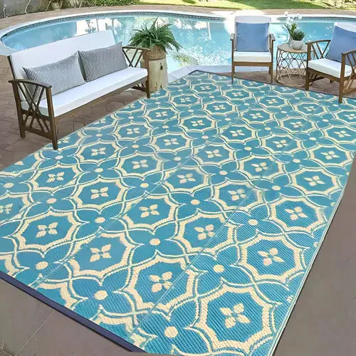 Outdoor-Teppich faltbar – Geometrisches Muster, wetterfest product image 2