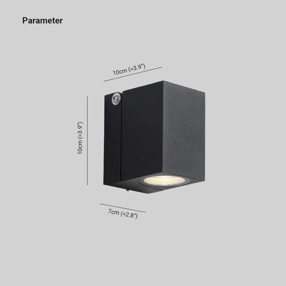 Outdoor wall light with integrated LED and adjustable swing arm