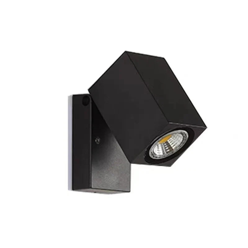 Outdoor wall light with integrated LED and adjustable swing arm