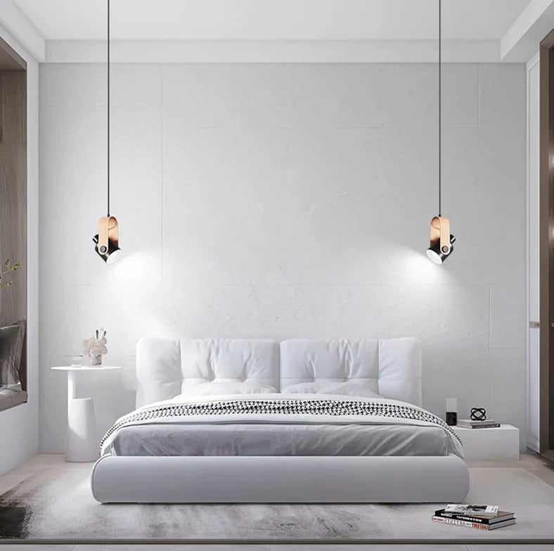 Pendant light with a wood look - Scandinavian spotlight for targeted lighting