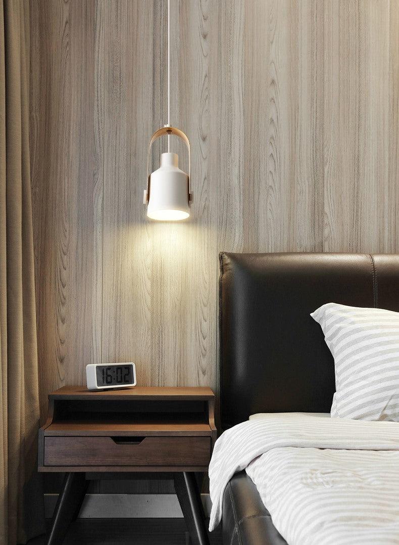 Pendant light with a wood look - Scandinavian spotlight for targeted lighting