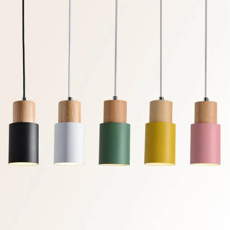 Pendelleuchte aus Metall und Holz product image 11