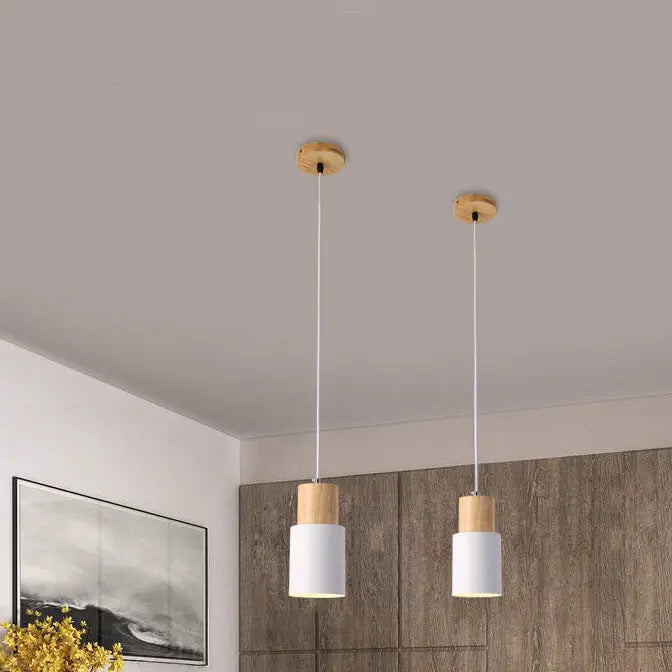 Pendelleuchte aus Metall und Holz product image 18