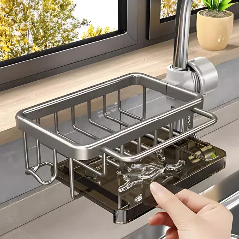 Sink Drain Rack – No Drilling Required, Made of Aluminum