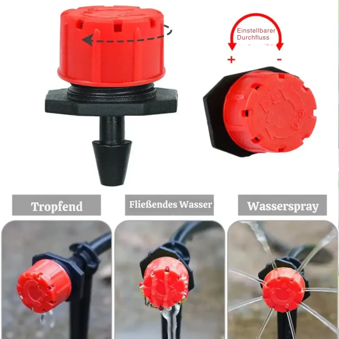 360° rotating drip irrigation nozzles - 50 pieces for the garden