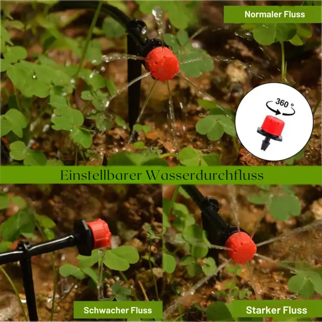 360° rotating drip irrigation nozzles - 50 pieces for the garden