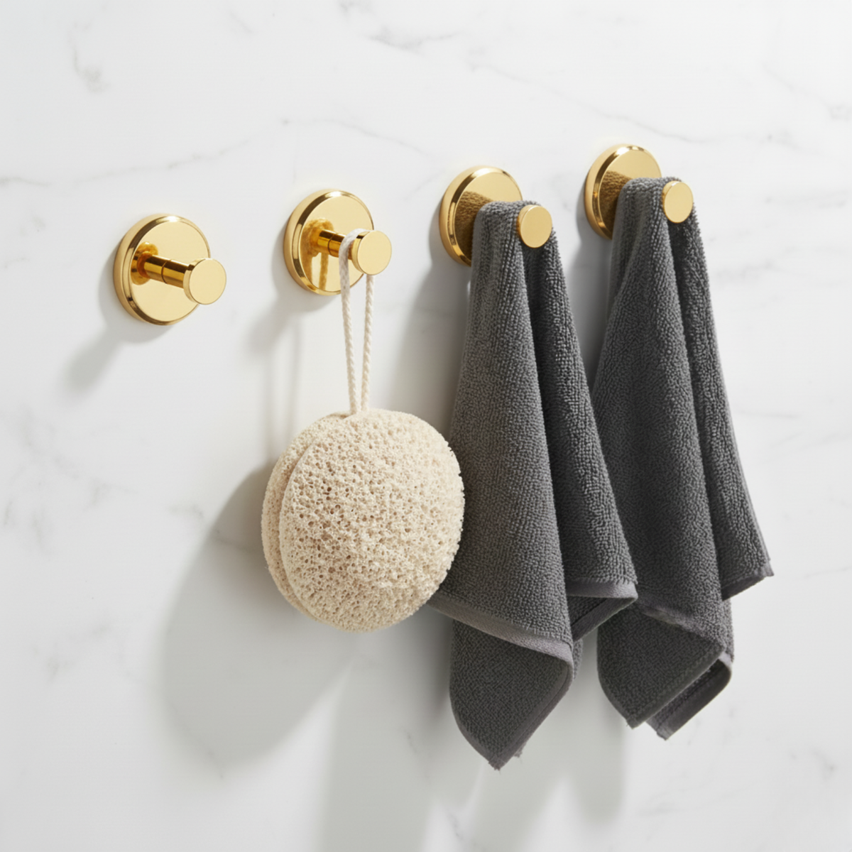 Saugnapf Haken Set für Badezimmer und Küche ohne Bohren (4er-Set)