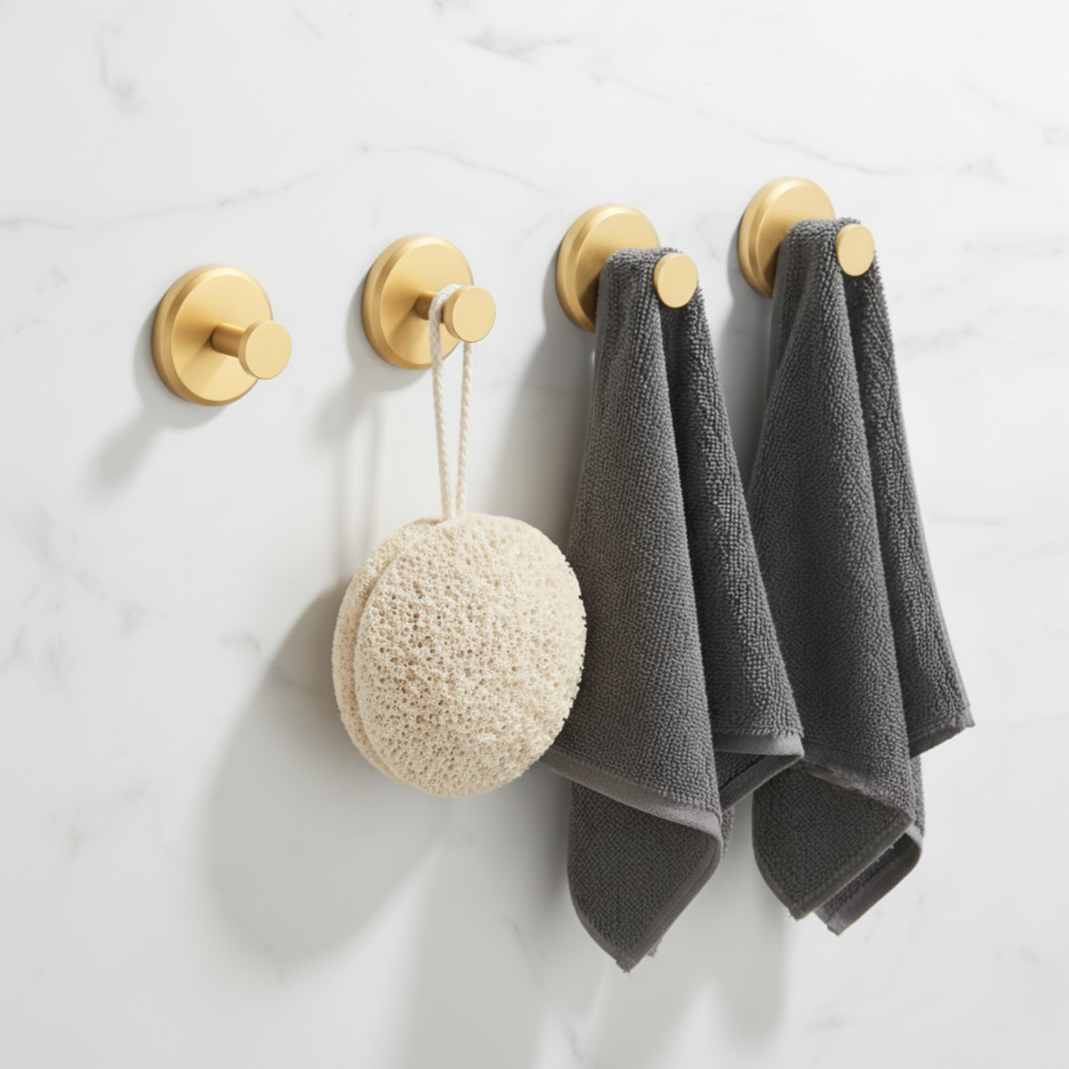 Saugnapf Haken Set für Badezimmer und Küche ohne Bohren (4er-Set)