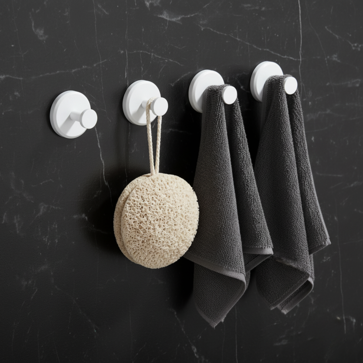 Saugnapf Haken Set für Badezimmer und Küche ohne Bohren (4er-Set)