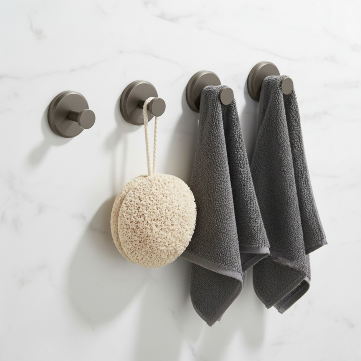 Saugnapf Haken Set für Badezimmer und Küche ohne Bohren (4er-Set)
