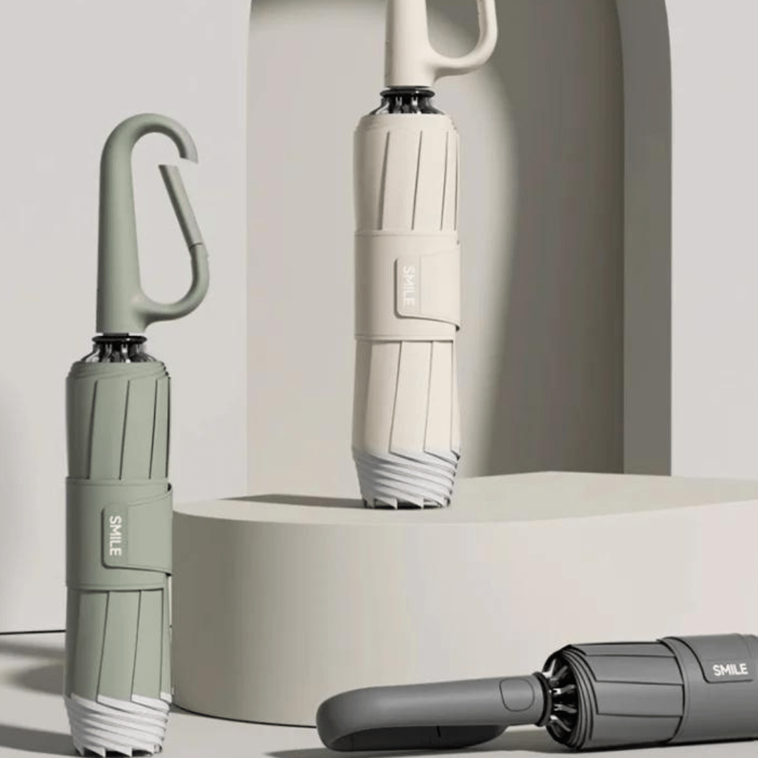 Automatic storm umbrella - compact, wind-resistant, and water-repellent