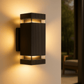 Outdoor up-down wall light for facades, gardens, and entrances