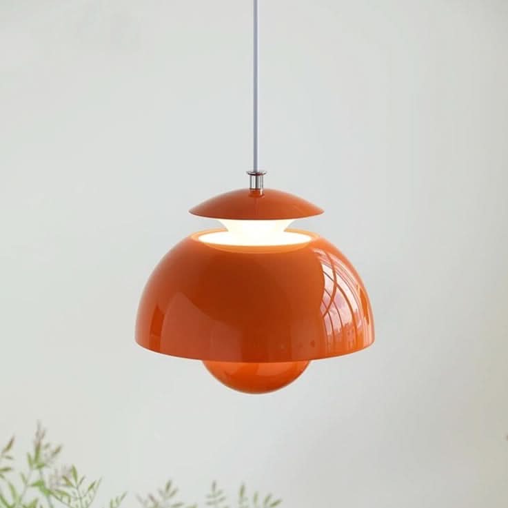 Retro Deckenleuchte aus poliertem Metall im Art-Déco-Stil