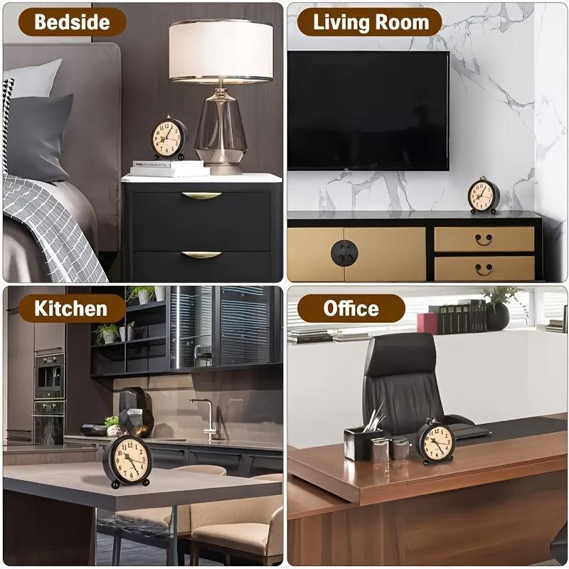 Retro alarm clock with a silent movement – classic desk clock
