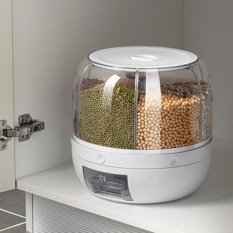 Rotierender Getreidespeicher mit luftdichten Fächern – 10 kg Kapazität