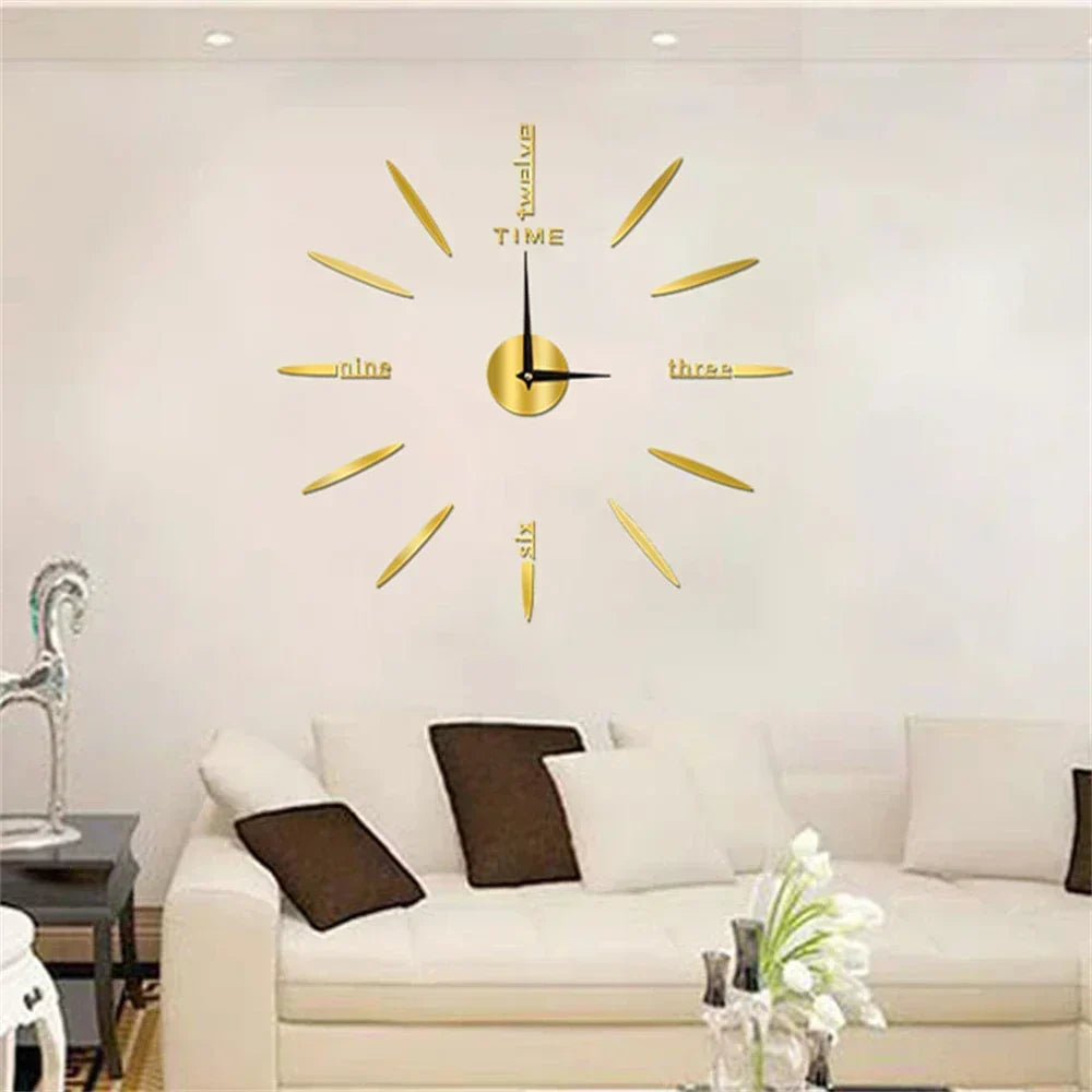Self-Adhesive 3D Acrylic Wall Clock – Modern and Customisable