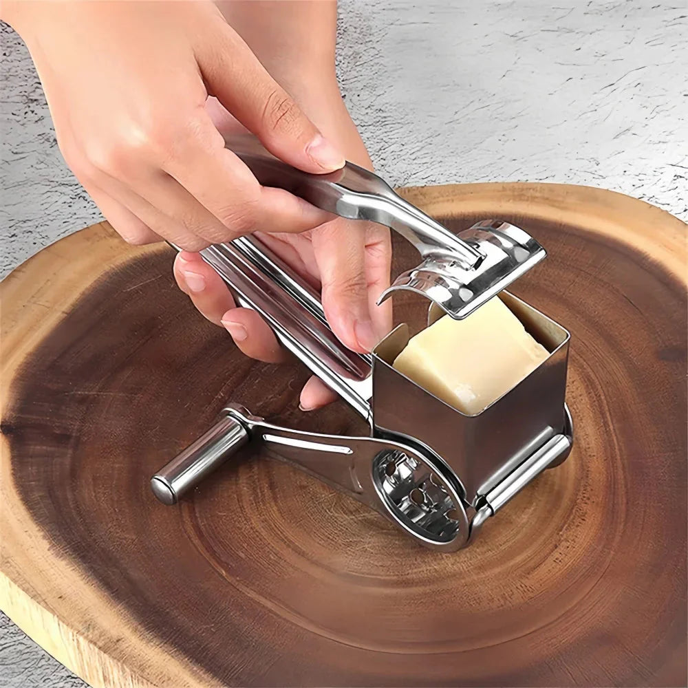 Rotationsreibe für Käse – Edelstahl mit Handkurbel product image 2