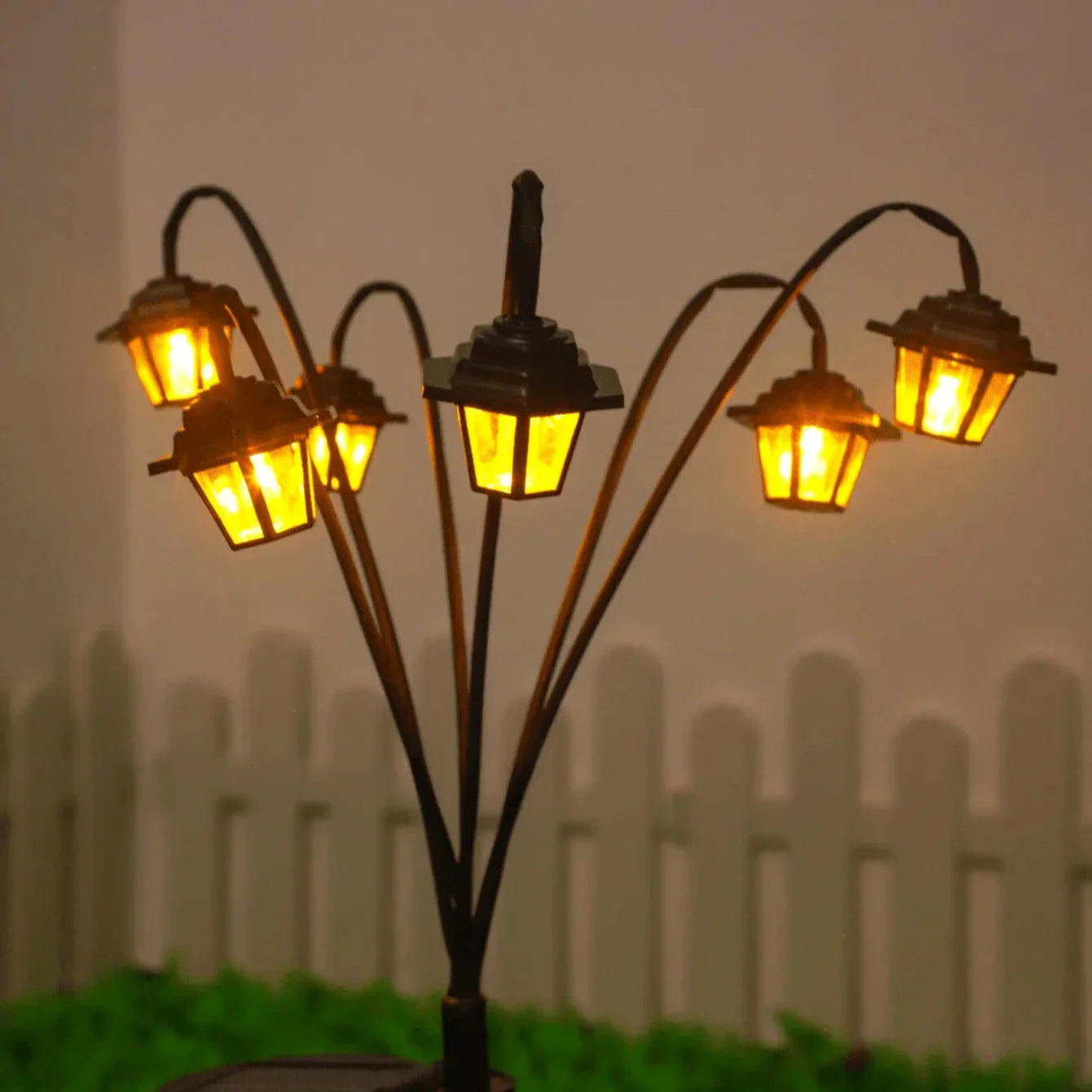 Retro Solar-Gartenlaterne mit 6 LED-Leuchten product image 4
