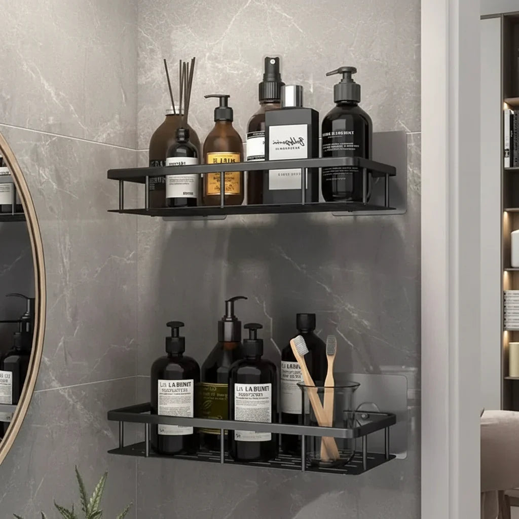 Self-Adhesive Shower Shelf Without Drilling – Corner Shelf for Bathroom