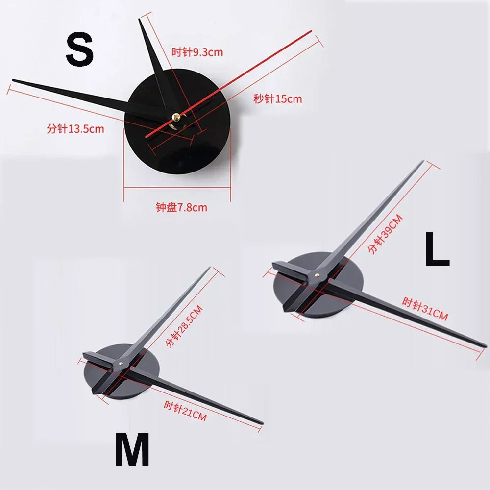 Self-Adhesive 3D Acrylic Wall Clock – Modern and Customisable