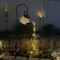 Solar watering can light with waterfall light effect for the garden