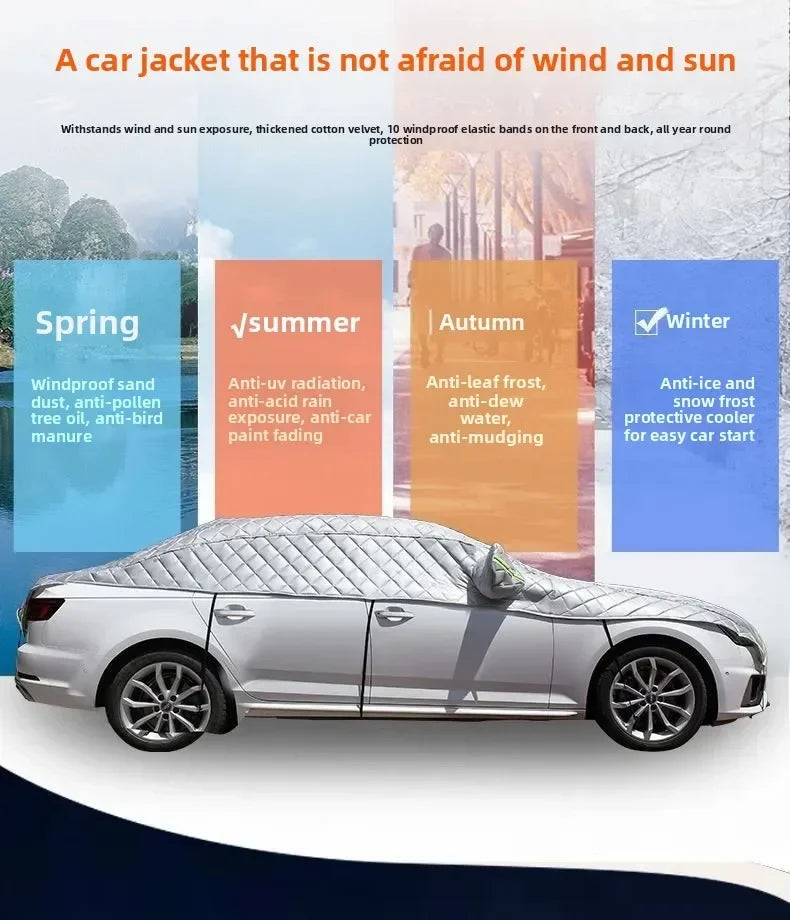 Half car cover – water-repellent and UV-protected