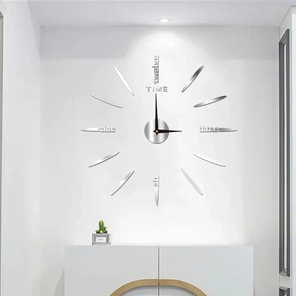 Self-Adhesive 3D Acrylic Wall Clock – Modern and Customisable