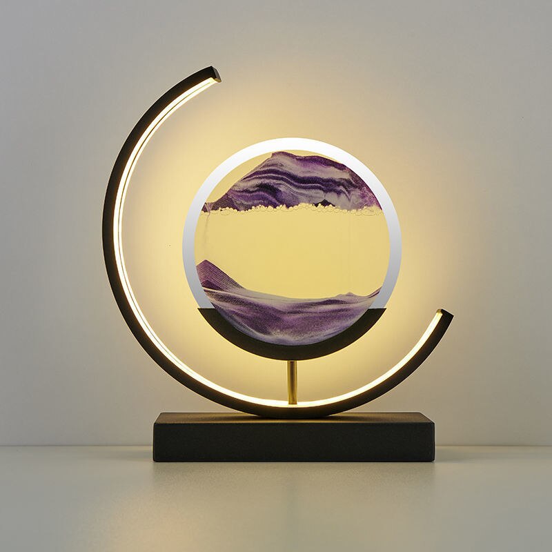 LED Tischlampe mit bewegender Sandlandschaft – dekoratives Licht
