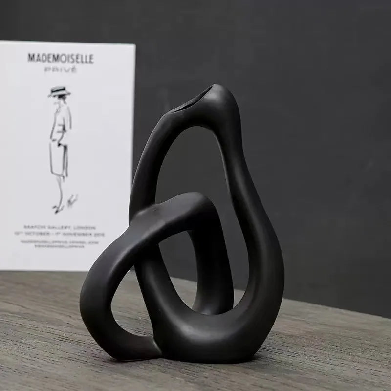 Heart-shaped ceramic vase - modern decorative object for the home