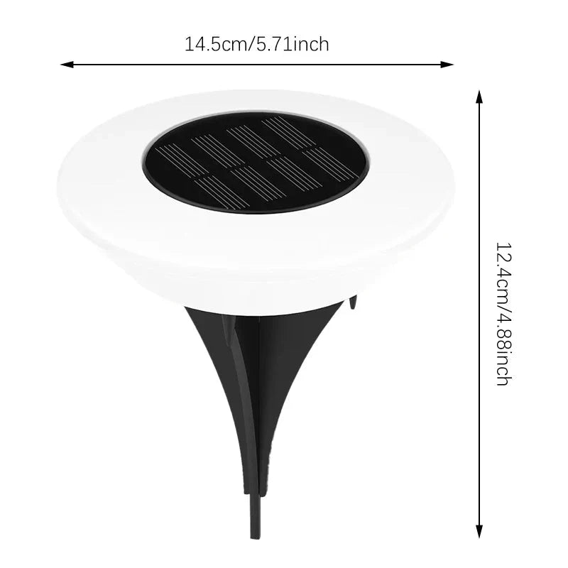 Solar-Bodenleuchten 4er-Set – 14 LEDs und 360°-Lichtring product image 9