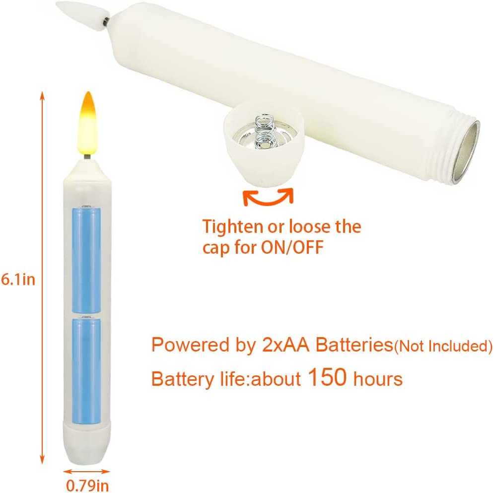LED Kerzen Flammenlos Batteriebetrieben 12er Set mit Fernbedienung und Timer