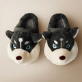 Hausschuhe in Husky-Form – Weiche Plüsch-Pantoffeln für Zuhause