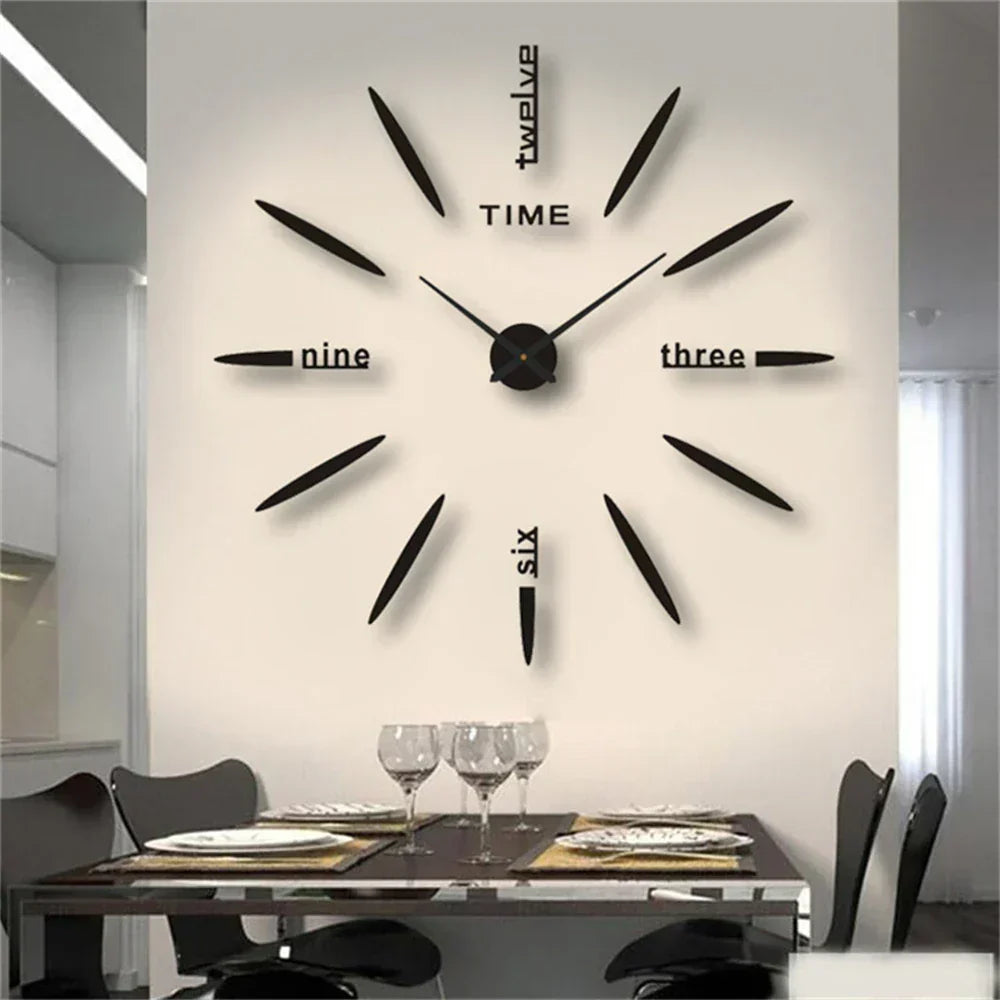Self-Adhesive 3D Acrylic Wall Clock – Modern and Customisable