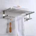 Stainless Steel Towel Rack with Shelf for Wall Mounting