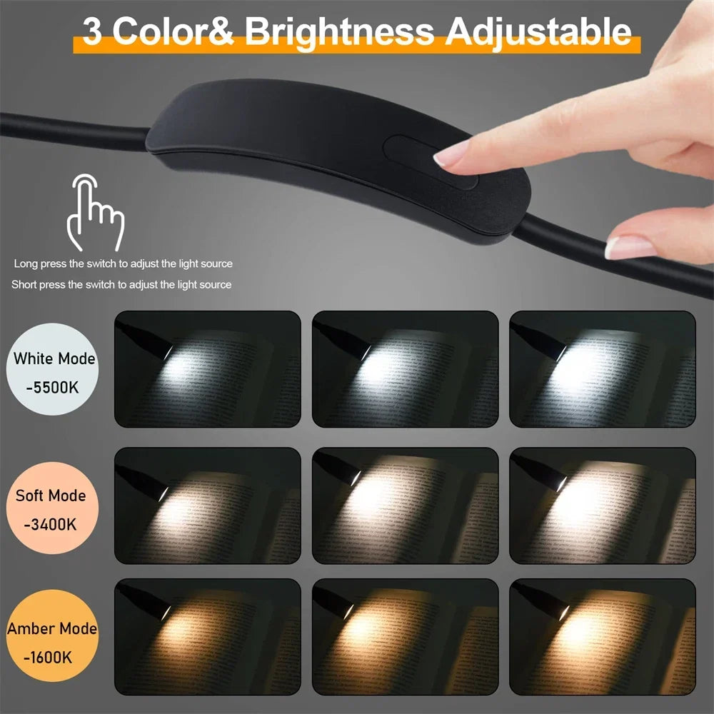 LED Neck Light with 3 Light Colours – USB Rechargeable & Dimmable