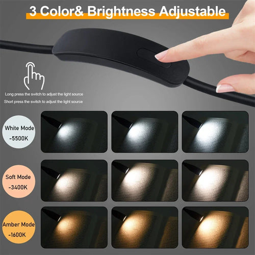 LED Neck Light with 3 Light Colours – USB Rechargeable & Dimmable