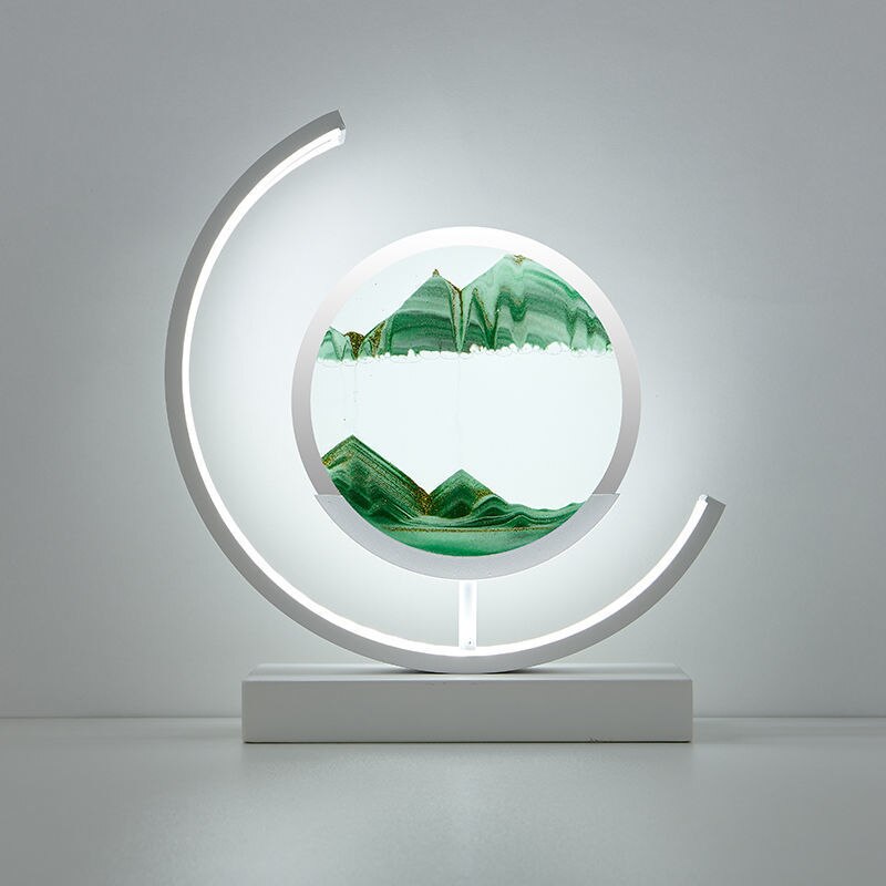 LED Tischlampe mit bewegender Sandlandschaft – dekoratives Licht