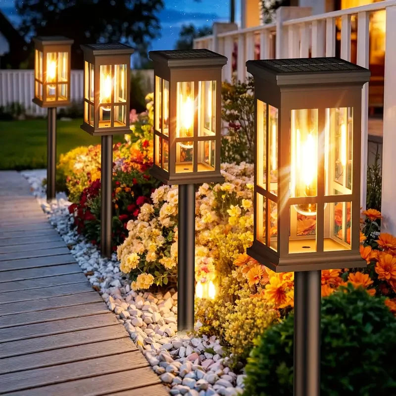 Garden Light Lantern Design with Filament LED – Set of 2