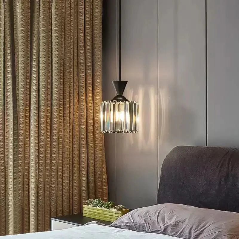 Art Deco crystal pendant light - elegant hanging light design