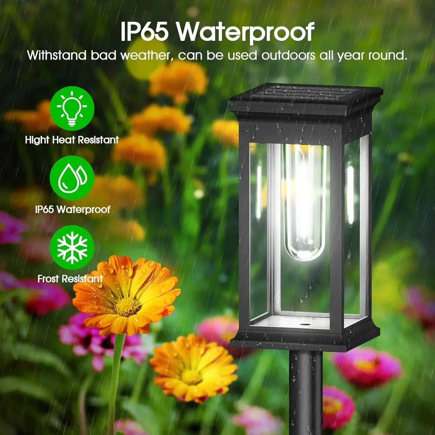 Garden Light Lantern Design with Filament LED – Set of 2