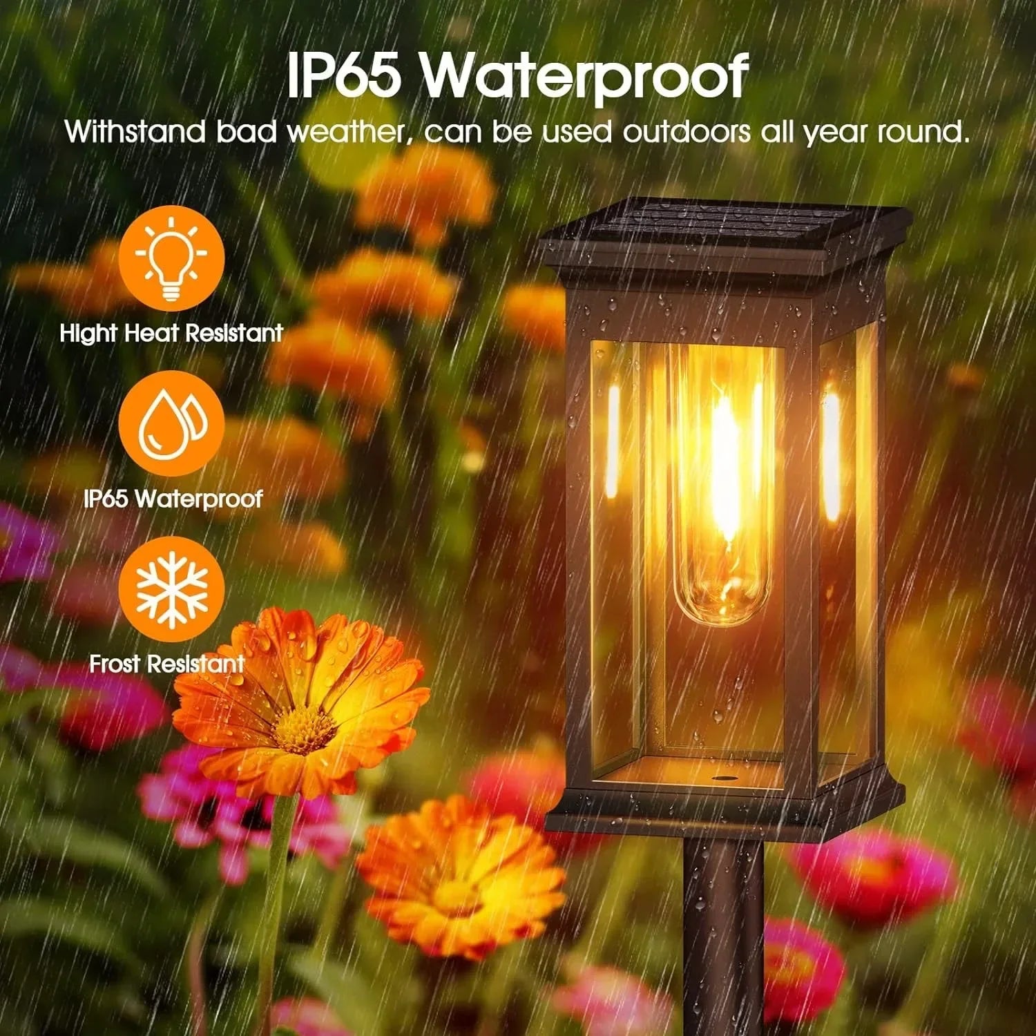 Garden Light Lantern Design with Filament LED – Set of 2