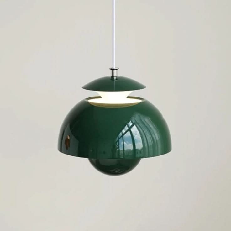 Retro Deckenleuchte aus poliertem Metall im Art-Déco-Stil