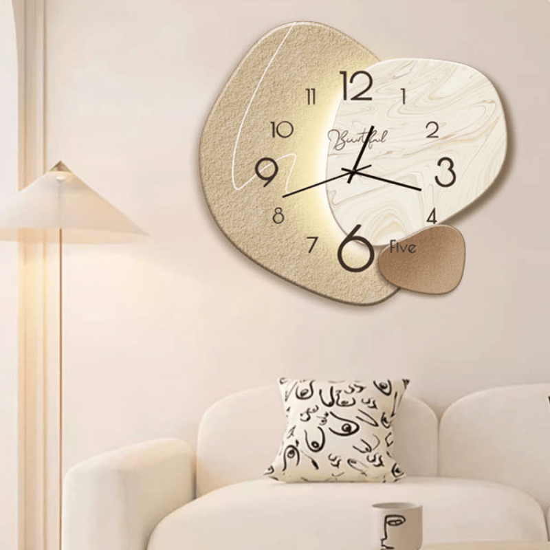 Silent wall clock in Scandinavian design for quiet spaces