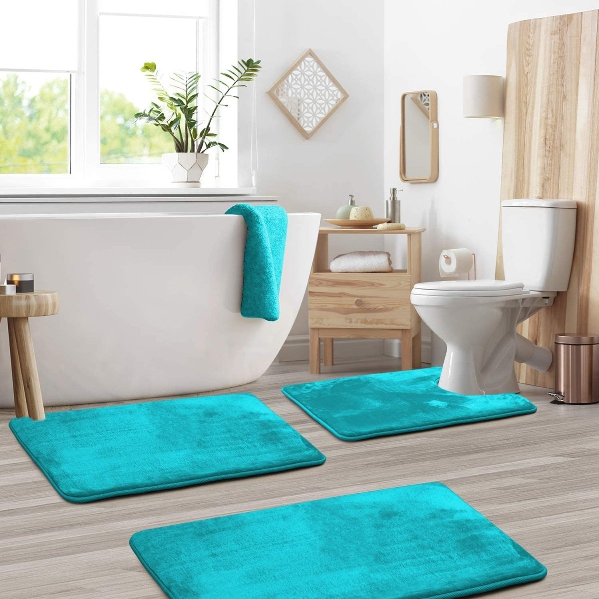 Badematten-Set aus Memory-Schaum – extra weich und schnelltrocknend