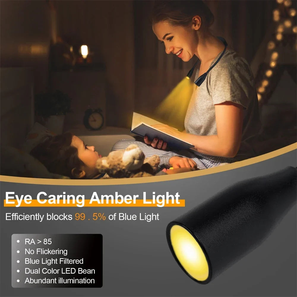 LED Neck Light with 3 Light Colours – USB Rechargeable & Dimmable