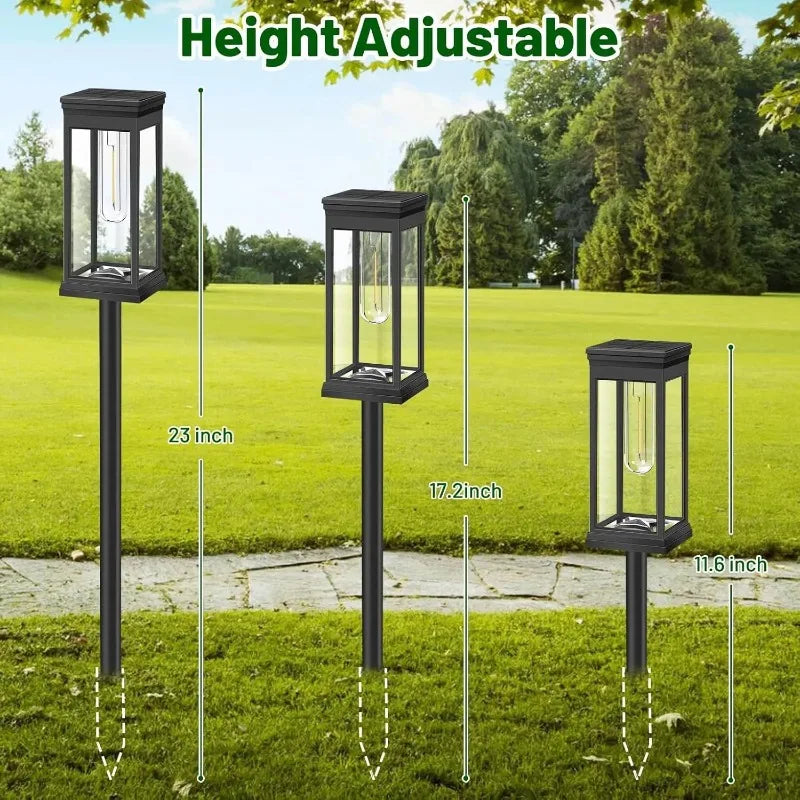 Garden Light Lantern Design with Filament LED – Set of 2