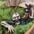 Halloween Zombie Laterne mit LED Beleuchtung – Gruselige Gartendeko aus