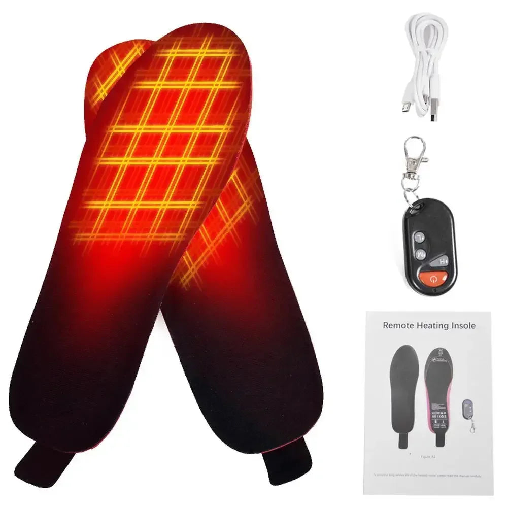 Heated insoles with remote control - 3 heat settings